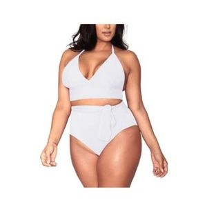 Plus Size High Waisted Tummy Control Swimwear NWT